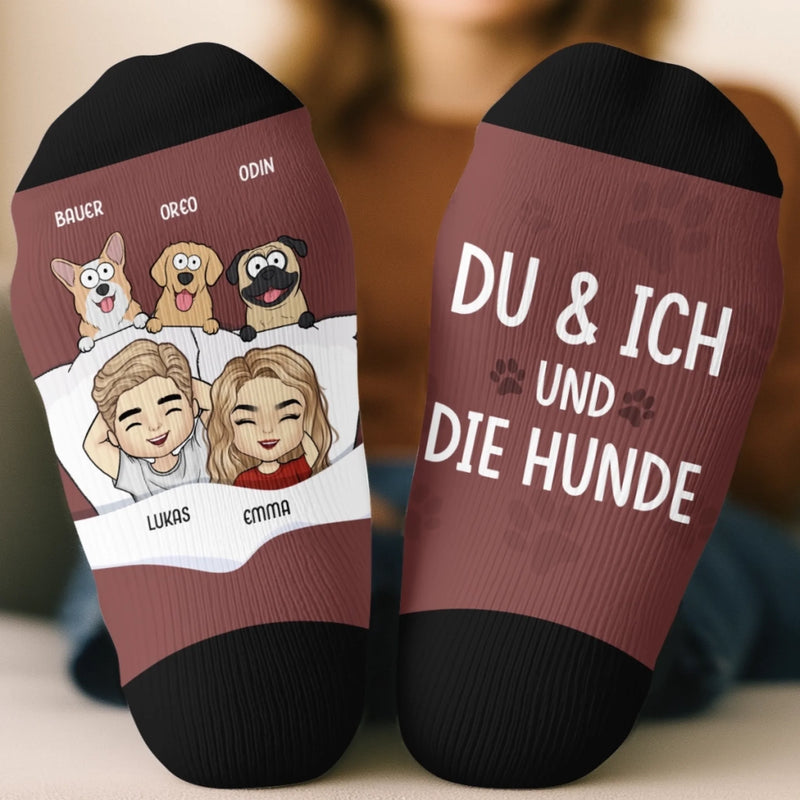 Personalisierte Socken – Personalisierte Geburtstagsgeschenke für Hundeliebhaber, Hunde-Papas und Mamas – De & Ich und Der Hund