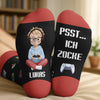 Personalisierte Socken – Personalisierte Weihnachts- und Geburtstagsgeschenke für beste Freundinnen, Schwestern, die Familie und dich selbst – Psst, Ich Zoche