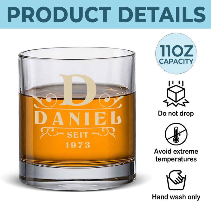 Personalisierter Whiskyglas – Personalisiertes Geburtstagsgeschenk Für Papa, Bruder, Opa Oder Ehemann – Ein Schluck, Der Nach Legende Klingt