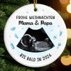 Personalisiertes Foto-keramik-ornament – Personalisierte Weihnachts-babyparty, Geschenke Zur Geschlechtsenthüllung Für Neue Mütter, Neue Väter, Neue Eltern – Kleiner Stern unserer Weihnachtsnacht