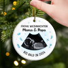 Personalisiertes Foto-keramik-ornament – Personalisierte Weihnachts-babyparty, Geschenke Zur Geschlechtsenthüllung Für Neue Mütter, Neue Väter, Neue Eltern – Kleiner Stern unserer Weihnachtsnacht