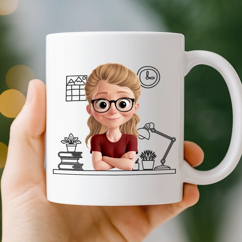 Benutzerdefinierte Tasse – Personalisierte Geburtstagsgeschenke für Kollegen, beste Arbeitsfreunde – Würde Wieder Mit Ihr Arbeiten Tolle Kollegin