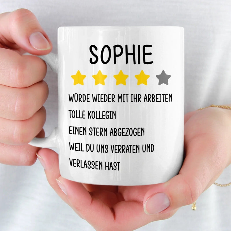 Benutzerdefinierte Tasse – Personalisierte Geburtstagsgeschenke für Kollegen, beste Arbeitsfreunde – Würde Wieder Mit Ihr Arbeiten Tolle Kollegin