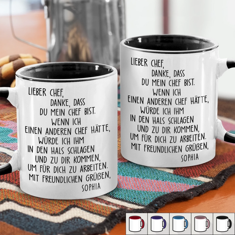 Personalisierte Tasse Mit Akzent – lustiges Geschenk Für Kollegen Oder Beste Freunde – Wieder Ein Schöner Tag, Der Durch Die Arbeit Ruiniert Wurde