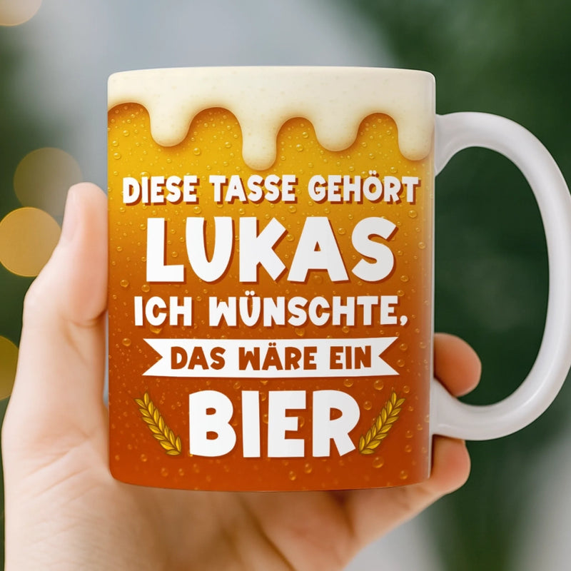 Benutzerdefinierte Tasse – Personalisierte Geburtstagsgeschenke für beste Freunde, Familie und dich selbst – Ich Wünschte, Das Wäre Ein Bier