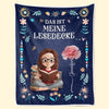 Personalisierte Decke - Geschenke Für Buchliebhaber, Bücherwürmer, Leser - Ich Bin Jemand, Der An Sich Glaubt – Das Meine Lesedecke