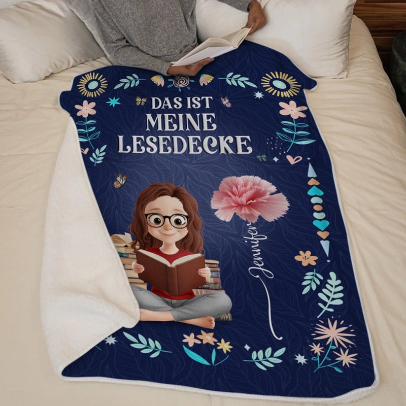 Personalisierte Decke - Geschenke Für Buchliebhaber, Bücherwürmer, Leser - Ich Bin Jemand, Der An Sich Glaubt – Das Meine Lesedecke