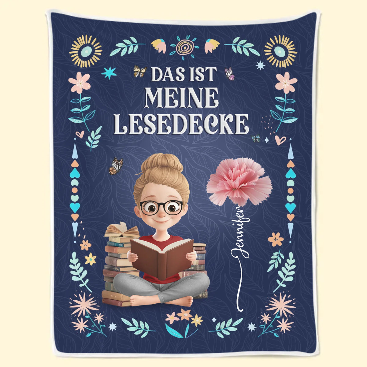 Personalisierte Decke - Geschenke Für Buchliebhaber, Bücherwürmer, Leser - Ich Bin Jemand, Der An Sich Glaubt – Das Meine Lesedecke