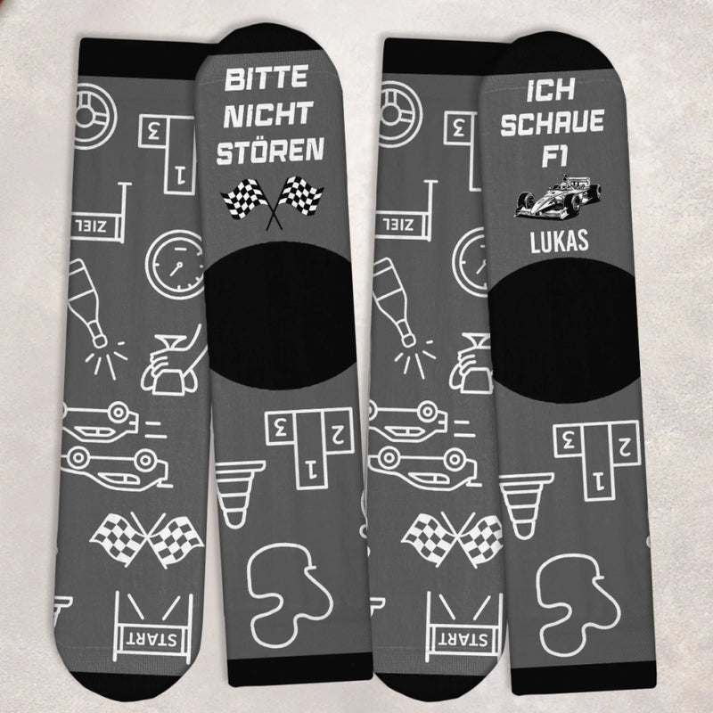 Personalisierte Socken – Personalisierte Weihnachts- und Geburtstagsgeschenke für beste Freundinnen, die Familie und dich selbst – Ich Schaue F1