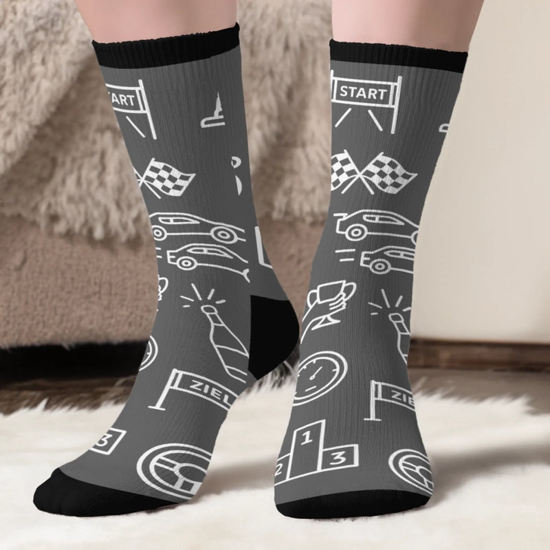 Personalisierte Socken – Personalisierte Weihnachts- und Geburtstagsgeschenke für beste Freundinnen, die Familie und dich selbst – Ich Schaue F1