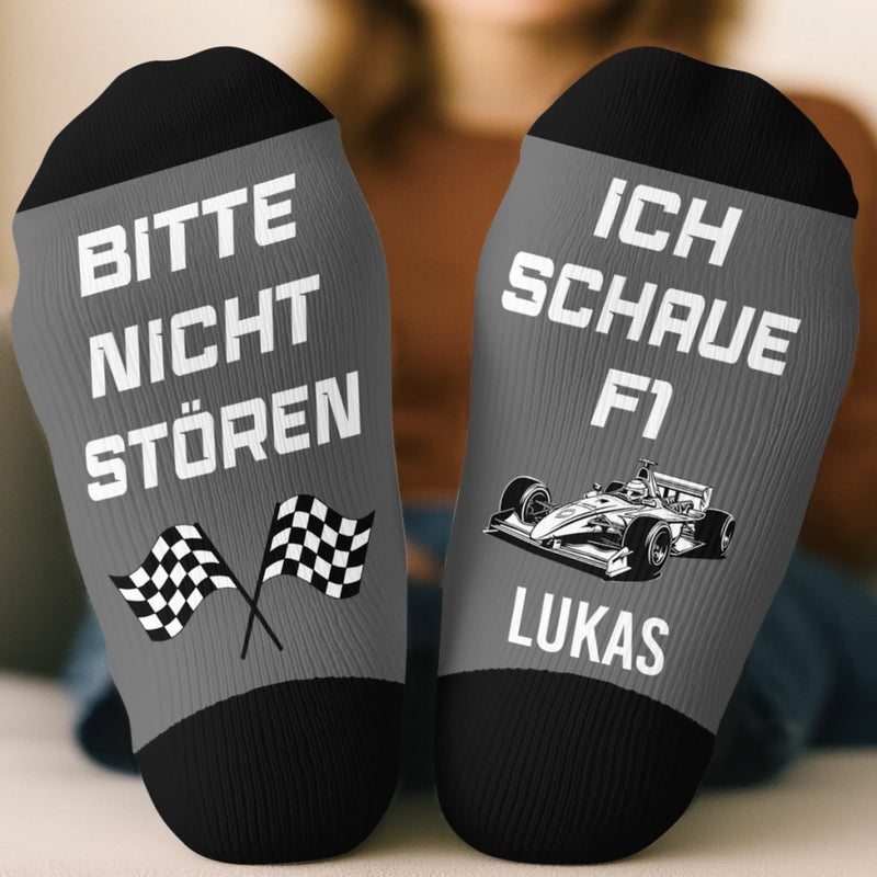 Personalisierte Socken – Personalisierte Weihnachts- und Geburtstagsgeschenke für beste Freundinnen, die Familie und dich selbst – Ich Schaue F1