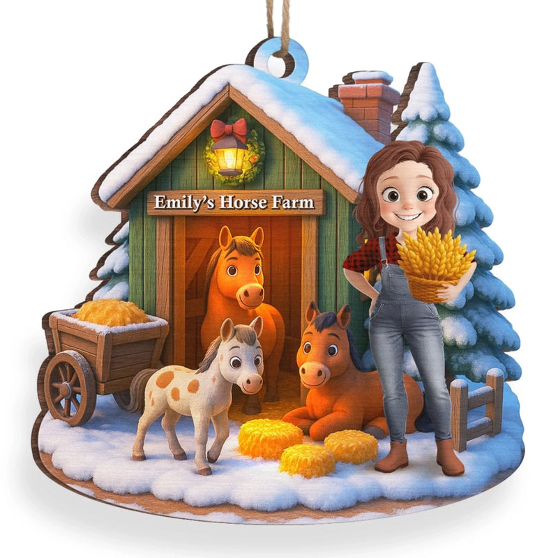 Individuell gestalteter Holzschmuck – Personalisierte Weihnachts- und Geburtstagsgeschenke für Frauen und Männer – Das Leben ist besser auf dem Bauernhof