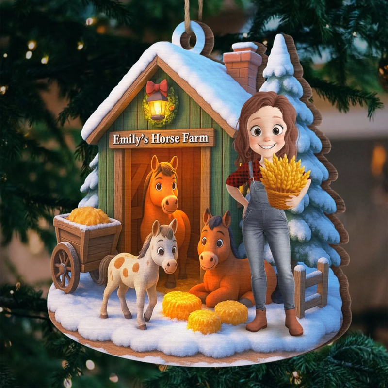 Individuell gestalteter Holzschmuck – Personalisierte Weihnachts- und Geburtstagsgeschenke für Frauen und Männer – Das Leben ist besser auf dem Bauernhof