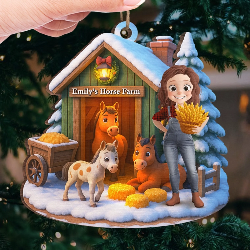 Individuell gestalteter Holzschmuck – Personalisierte Weihnachts- und Geburtstagsgeschenke für Frauen und Männer – Das Leben ist besser auf dem Bauernhof