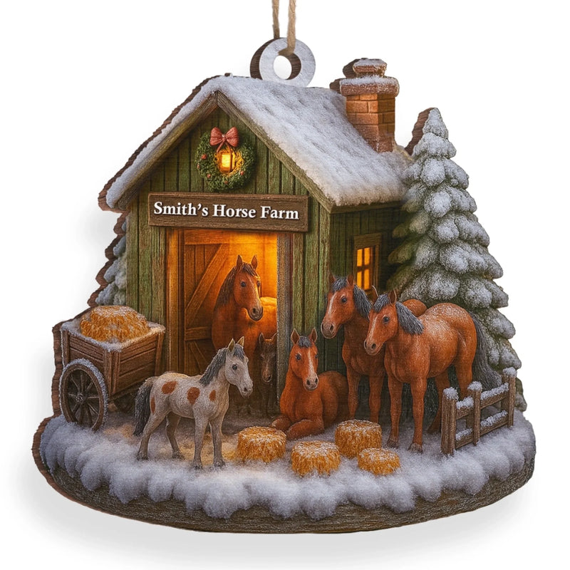 Individuell Gestalteter Holzschmuck – Personalisierte Weihnachts- Und Geburtstagsgeschenke Für Frauen Und Männer – Weihnachten Auf Dem Pferdehof
