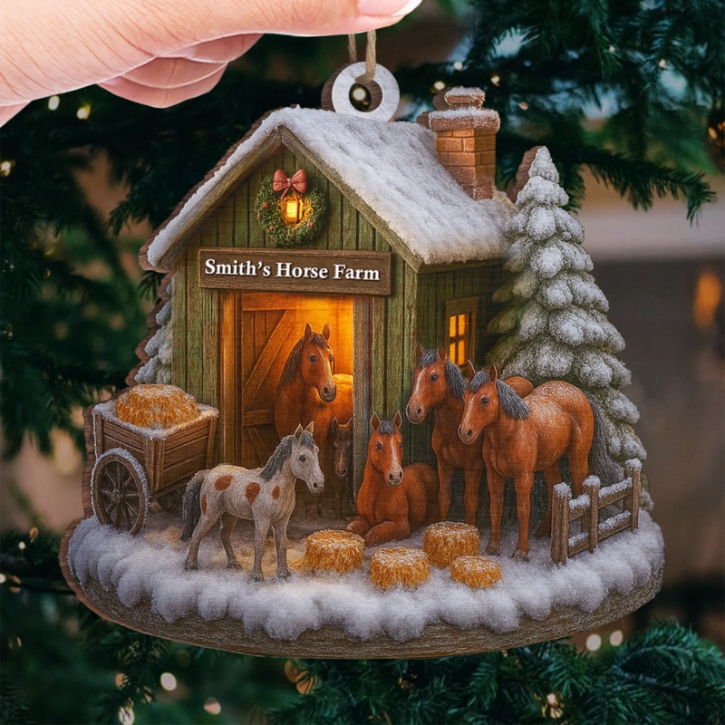 Individuell Gestalteter Holzschmuck – Personalisierte Weihnachts- Und Geburtstagsgeschenke Für Frauen Und Männer – Weihnachten Auf Dem Pferdehof