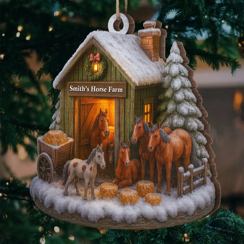 Individuell Gestalteter Holzschmuck – Personalisierte Weihnachts- Und Geburtstagsgeschenke Für Frauen Und Männer – Weihnachten Auf Dem Pferdehof