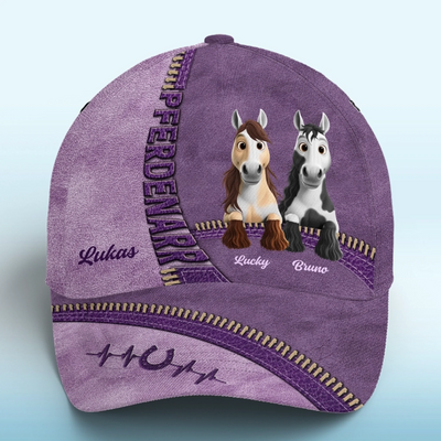 Personalisierte Mütze, Klassische Kappe Mit Allover-print – Personalisierte Geburtstagsgeschenke Für Männer Und Frauen, Pferdeliebhaber – Im Ernst, Mach Das Tor Zu