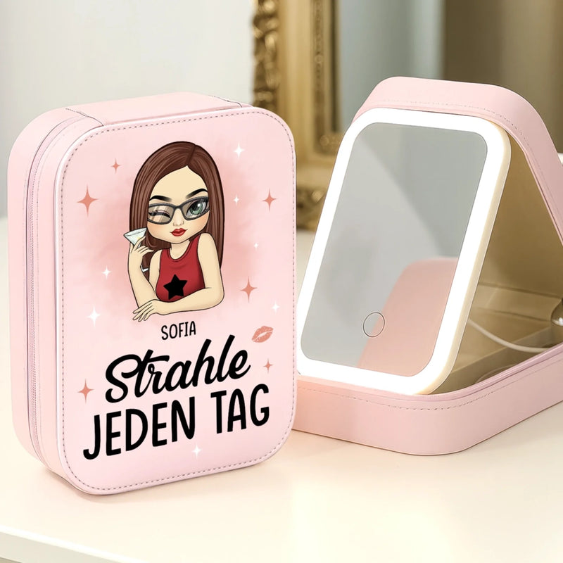 Personalisierte Schmuckschatulle Mit Led-make-up – Personalisierte Geschenke Für Dich Selbst, Beste Freunde, Geschwister, Familienmitglieder – Strahle So, Wie Du Es Dir Wünschst