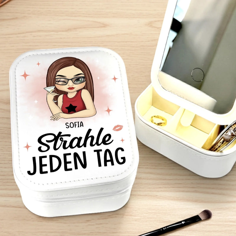 Personalisierte Schmuckschatulle Mit Led-make-up – Personalisierte Geschenke Für Dich Selbst, Beste Freunde, Geschwister, Familienmitglieder – Strahle So, Wie Du Es Dir Wünschst