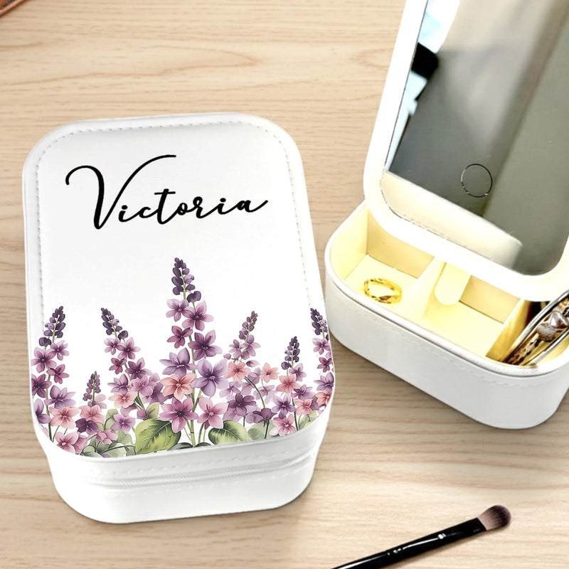 Personalisierte Schmuckschatulle Mit Led-make-up – Personalisierte Geschenke Für Dich Selbst, Beste Freunde, Geschwister, Familienmitglieder – Zu Meinem Strahlenderen Selbst Heranwachsen
