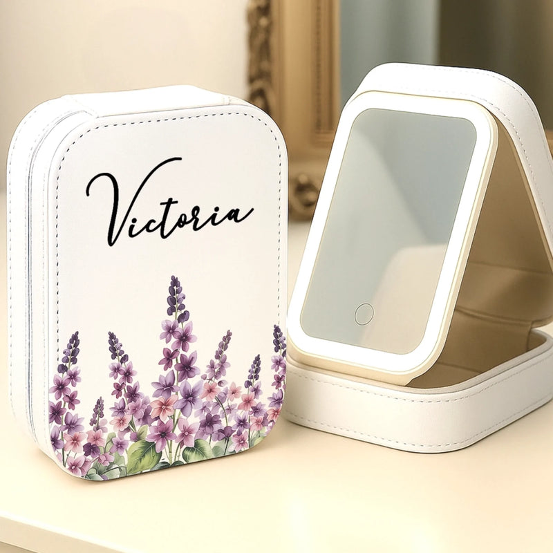 Personalisierte Schmuckschatulle Mit Led-make-up – Personalisierte Geschenke Für Dich Selbst, Beste Freunde, Geschwister, Familienmitglieder – Zu Meinem Strahlenderen Selbst Heranwachsen