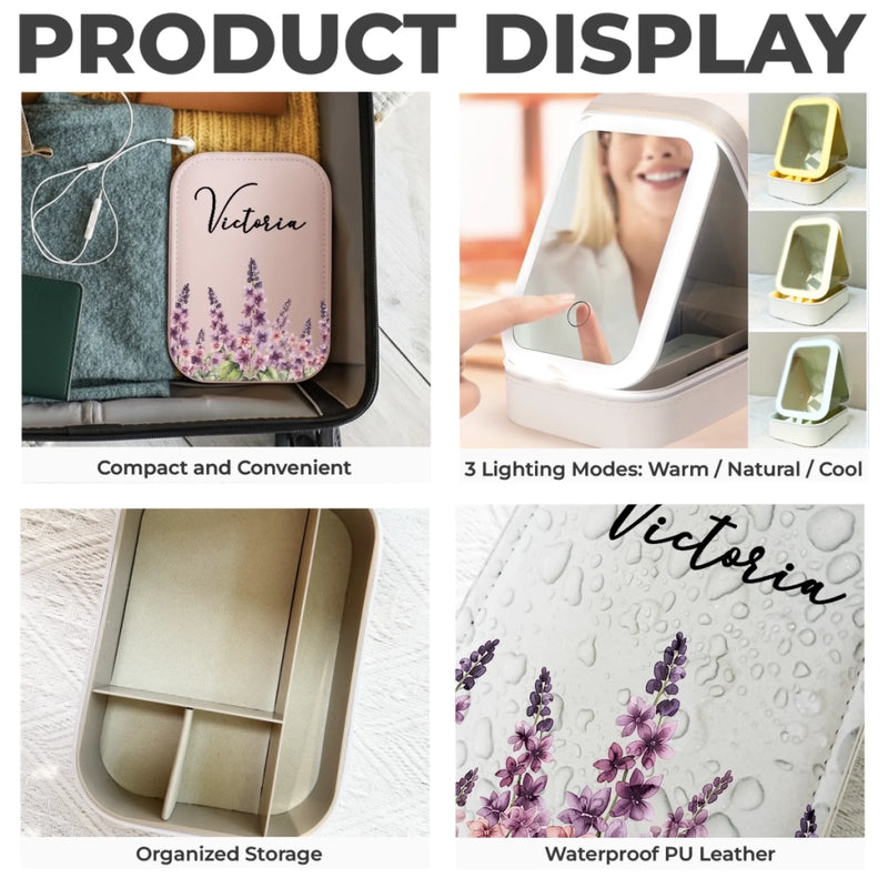 Personalisierte Schmuckschatulle Mit Led-make-up – Personalisierte Geschenke Für Dich Selbst, Beste Freunde, Geschwister, Familienmitglieder – Zu Meinem Strahlenderen Selbst Heranwachsen