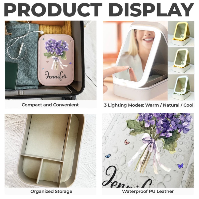 Personalisierte Schmuckschatulle Mit Led-make-up – Personalisierte Geschenke Für Dich Selbst, Beste Freunde, Geschwister, Familienmitglieder – Sei Freundlich Zu Deinem Eigenen Herzen