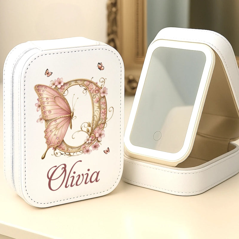 Personalisierte Schmuckschatulle Mit Led-make-up – Personalisierte Geschenke Für Dich Selbst, Beste Freunde, Geschwister, Familienmitglieder – Liebe Dich Selbst Ein Bisschen Mehr