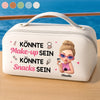 Personalisierter Reise-kulturbeutel Aus Pu-leder – Geburtstagsgeschenk Für Frauen, Beste Freundinnen, Schwestern, Freundinnen Oder Für Dich Selbst – Könnte Make-up Sein, Könnte Snacks Sein