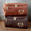 Personalisierte Leder-kulturtasche mit Gravur - Personalisierte Weihnachts- und Geburtstagsgeschenke für Papa, Bruder, Sohn, Ehemann, Trauzeugin, beste Freunde – Klassisch und Elegant