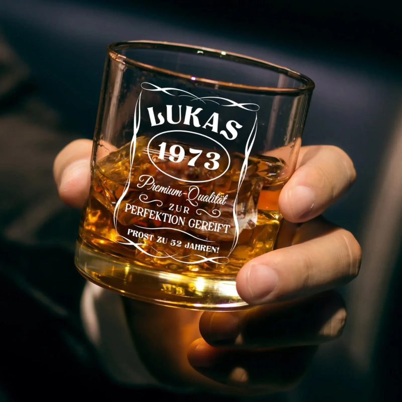 Personalisierter Whiskyglas – Personalisiertes Geburtstagsgeschenk Für Papa, Bruder, Opa Oder Ehemann – Wird Einfach Mit Den Jahren Besser