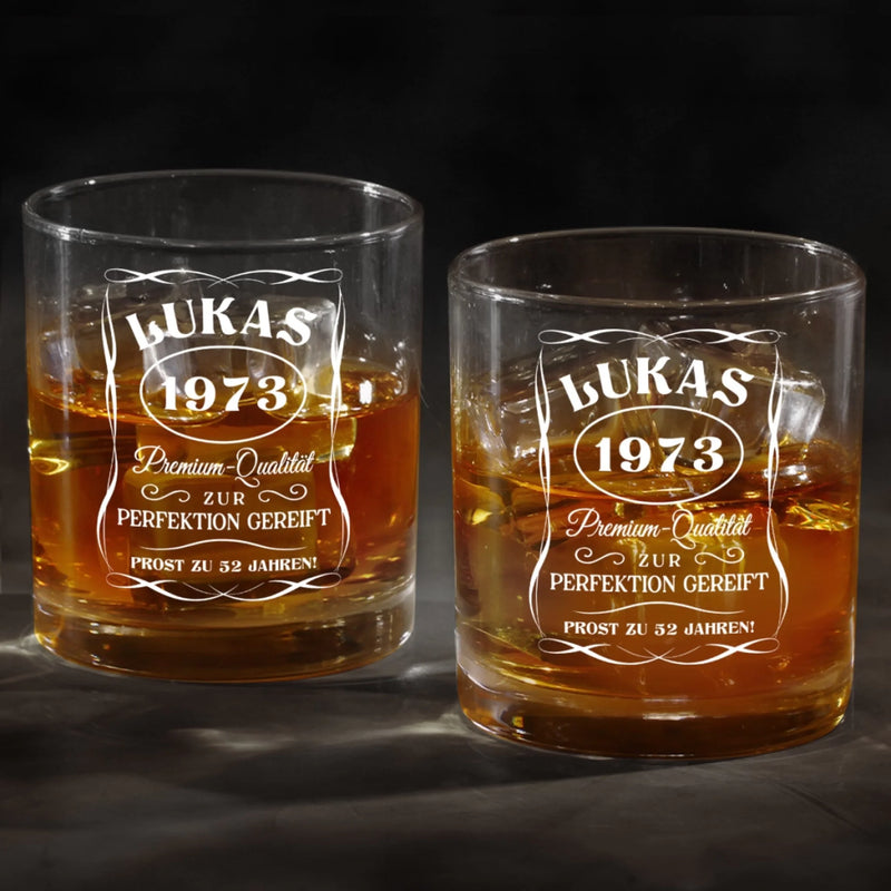 Personalisierter Whiskyglas – Personalisiertes Geburtstagsgeschenk Für Papa, Bruder, Opa Oder Ehemann – Wird Einfach Mit Den Jahren Besser
