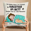 Personalisiertes Taschenkissen - Personalisierte Weihnachts- und Geburtstagsgeschenke für Familie, Hunde- und Katzenliebhaber - Ich Bleibe Lieber Mit Meinem Haustier Im Bett
