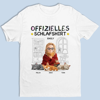Personalisierte Unisex-T-Shirt, Premium-T-Shirt, Hoodie – Geschenke Für Buchliebhaber, Bücherwürmer, Leser – Offizielles Schlafshirt