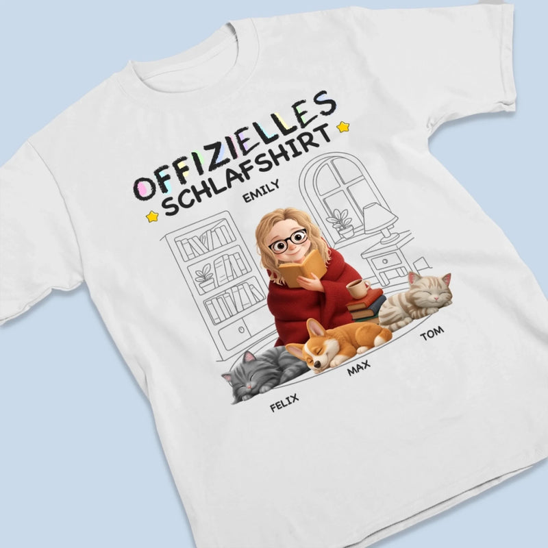 Personalisierte Unisex-T-Shirt, Premium-T-Shirt, Hoodie – Geschenke Für Buchliebhaber, Bücherwürmer, Leser – Offizielles Schlafshirt
