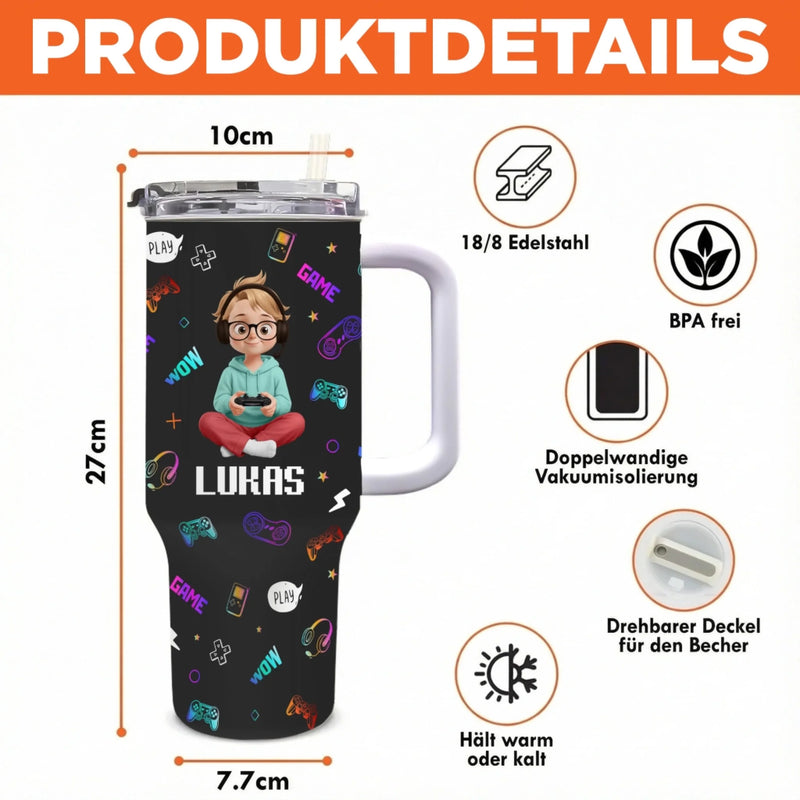 Personalisierte 40 Oz Tumbler Mit Griff - Weihnachts- und Geburtstagsgeschenke für beste Freundinnen, Schwestern, die Familie und dich selbst – Psst, Ich Zoche