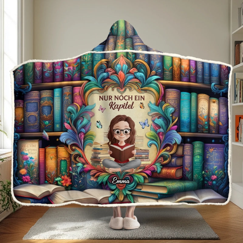 Personalisierte Affirmationsdecke, Hoodiedecke - Personalisierte Weihnachtsgeschenke Für Buchliebhaber, Bücherwürmer, Leser - Psst... Ich Lese