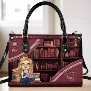 Personalisierte Lederhandtasche nach Maß - Personalisierte Weihnachtsgeschenke Für Buchliebhaber, Bücherwürmer, Leser - Nur Noch Ein Kapitel