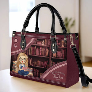 Personalisierte Lederhandtasche nach Maß - Personalisierte Weihnachtsgeschenke Für Buchliebhaber, Bücherwürmer, Leser - Nur Noch Ein Kapitel