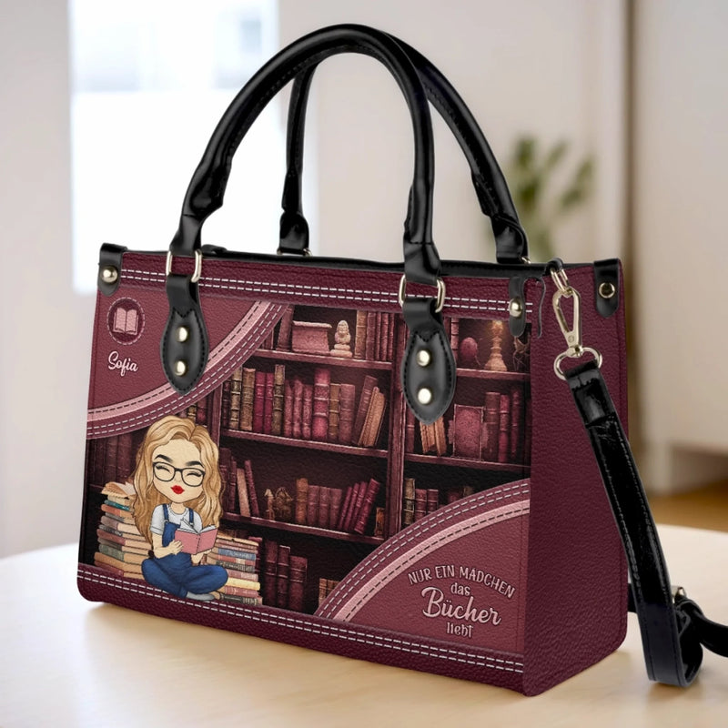 Personalisierte Lederhandtasche nach Maß - Personalisierte Weihnachtsgeschenke Für Buchliebhaber, Bücherwürmer, Leser - Nur Noch Ein Kapitel