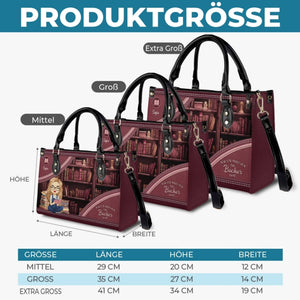 Personalisierte Lederhandtasche nach Maß - Personalisierte Weihnachtsgeschenke Für Buchliebhaber, Bücherwürmer, Leser - Nur Noch Ein Kapitel