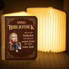 Individuelle Faltbare Led-magie-buchlampe - Personalisierte Büchergeschenke Für Buchliebhaber, Bücherwürmer, Leser - In Der Bibliothek Verliere Ich Meinen Geist