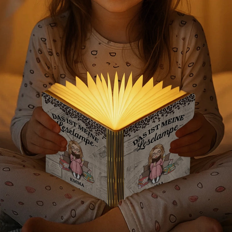 Individuelle Faltbare Led-magie-buchlampe - Personalisierte Büchergeschenke Für Buchliebhaber, Bücherwürmer, Leser - Das Ist Meine Leselampe