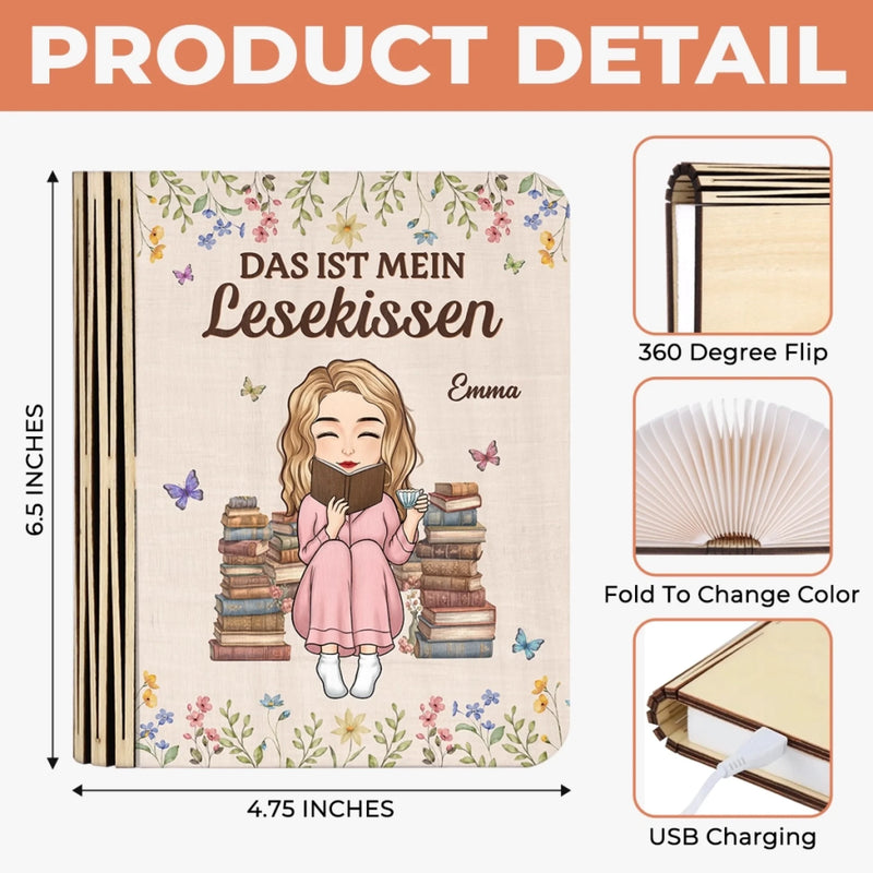 Individuelle Faltbare Led-magie-buchlampe - Personalisierte Büchergeschenke Für Buchliebhaber, Bücherwürmer, Leser - Immer Bereit Für Eine Gute Geschichte