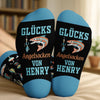 Personalisierte Socken – Personalisierte Weihnachts- und Geburtstagsgeschenke für Angler – Mir Reicht’s, Ich Geh Angeln