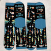 Personalisierte Socken – Personalisierte Weihnachts- und Geburtstagsgeschenke für Angler – Mir Reicht’s, Ich Geh Angeln