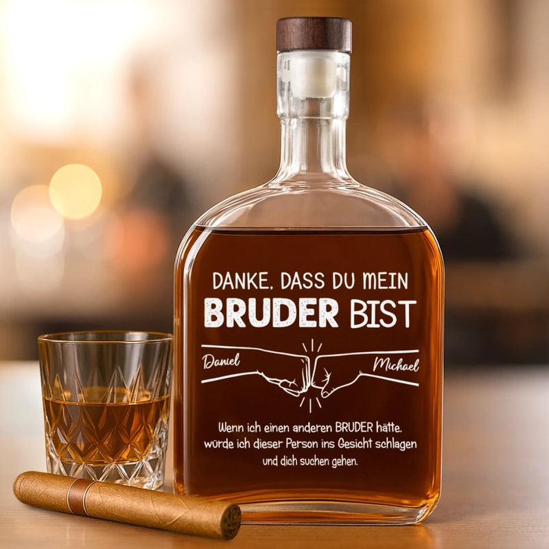 Personalisierte Whiskyflasche – Geburtstagsgeschenk Für Mama, Papa, Bruder, Schwester, Beste Freunde – Prost Auf Den Besten Bruder