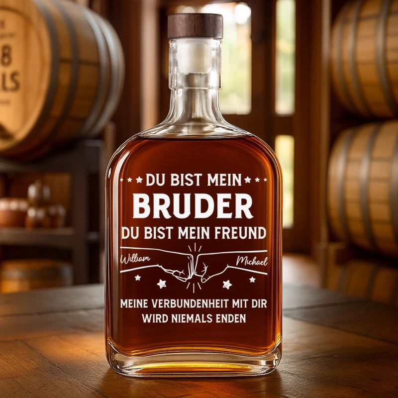 Personalisierte Whiskyflasche – Geburtstagsgeschenk Für Mama, Papa, Bruder, Schwester, Beste Freunde – Du Bist Mein Bruder