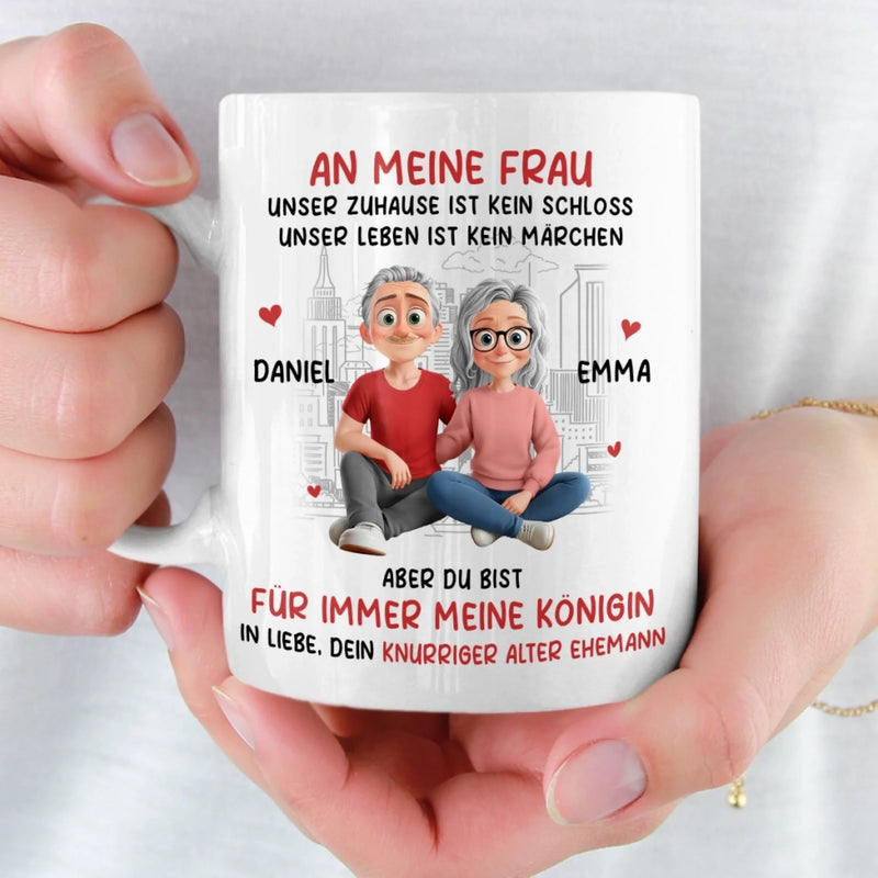 Benutzerdefinierte Tasse – Personalisierte Hochzeitsgeschenke zum Jahrestag für Ehemann und Ehefrau, Ihn und Sie – An Meine Frau